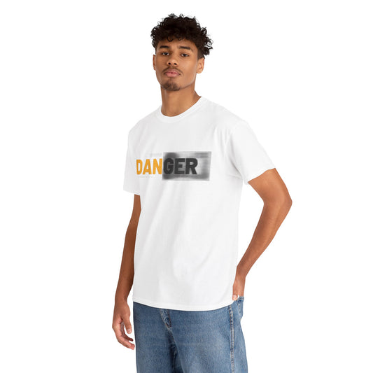 Unisex Heavy Cotton Tee with 'DANGER' Design